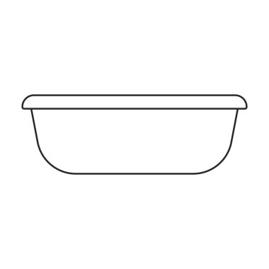 Havza vektör simgesi. Taslak vektör logosu beyaz arkaplan havzasında izole edildi.