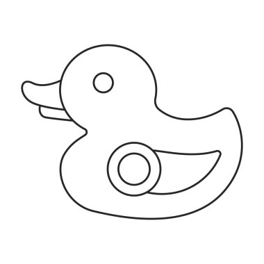 Hedef ördek vektör simgesi. Taslak vektör logosu beyaz arkaplan hedefinde izole edildi..
