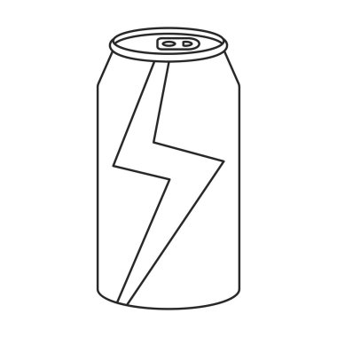 Bir şişe soda vektör simgesi. Ana hatlı vektör logosu beyaz arka plan soda şişesinde izole edilmiş..