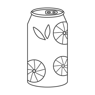 Bir şişe soda vektör simgesi. Ana hatlı vektör logosu beyaz arka plan soda şişesinde izole edilmiş..