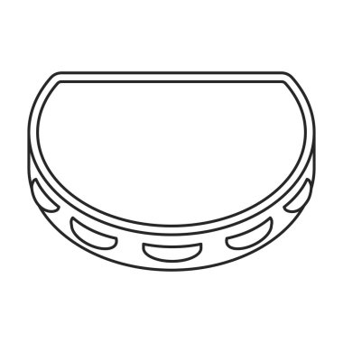 Tef vektör taslak simgesi. Beyaz arkaplanda vektör illüstrasyon davulu. Tef 'in izole edilmiş taslak çizim logosu .