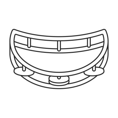 Tef vektör taslak simgesi. Beyaz arkaplanda vektör illüstrasyon davulu. Tef 'in izole edilmiş taslak çizim logosu .