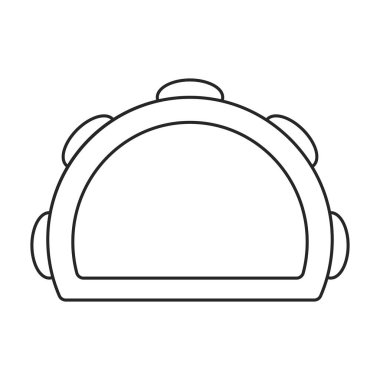 Tef vektör taslak simgesi. Beyaz arkaplanda vektör illüstrasyon davulu. Tef 'in izole edilmiş taslak çizim logosu .