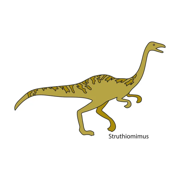 Oude Dinosaurus Vector Icon Color Vector Logo Geïsoleerd Witte Achtergrond — Stockvector