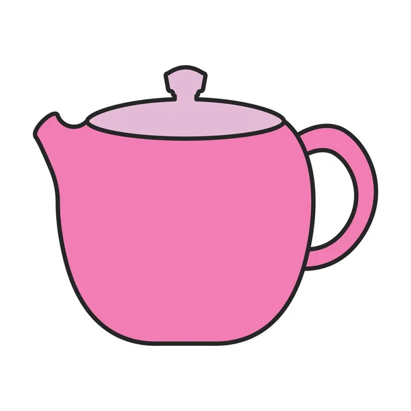 Teekanne Vektor Icon Color Vektor Logo Isoliert Auf Weißem Hintergrund — Stockvektor