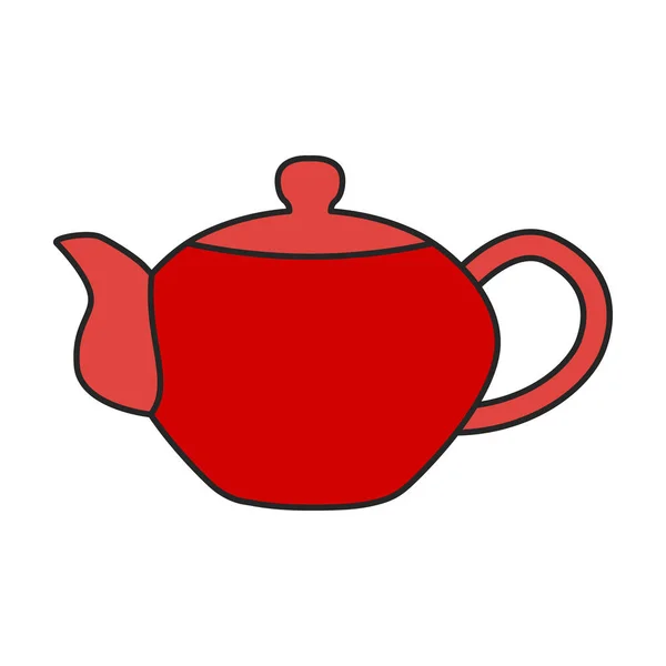 Teapot Vector Icon Color Vector Logo Isolated White Background Teapot — Stock Vector