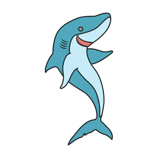 Ikona Vektoru Žraloků Barva Vektorové Logo Izolované Bílém Pozadí Žraloka — Stockový vektor