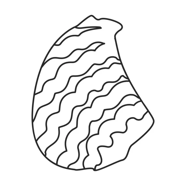 ไอคอนเวกเตอร Oyster Outline เวกเตอร โลโก แยกจากพ นหล ขาวหอยนางรม — ภาพเวกเตอร์สต็อก