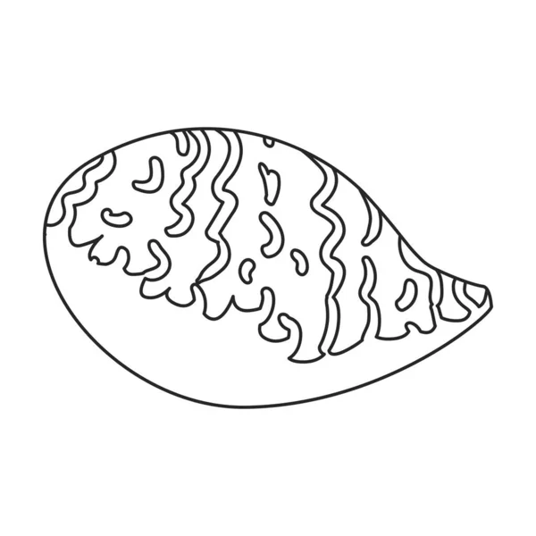 Oyster Vettoriale Icon Outline Logo Vettoriale Isolato Sfondo Bianco Ostrica — Vettoriale Stock