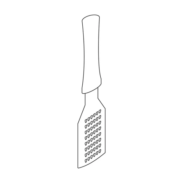 Grater Vector Icon Outline Vector Logo Isolated White Background Grater — Stock Vector