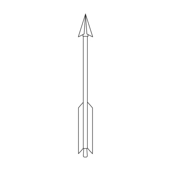 Flecha Para Arco Vector Icon Outline Logotipo Del Vector Aislado — Archivo Imágenes Vectoriales