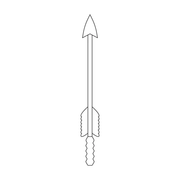 弓ベクトルのアイコンのための矢印 アウトラインベクトルのロゴは 弓のための白い背景の矢印に分離 — ストックベクタ