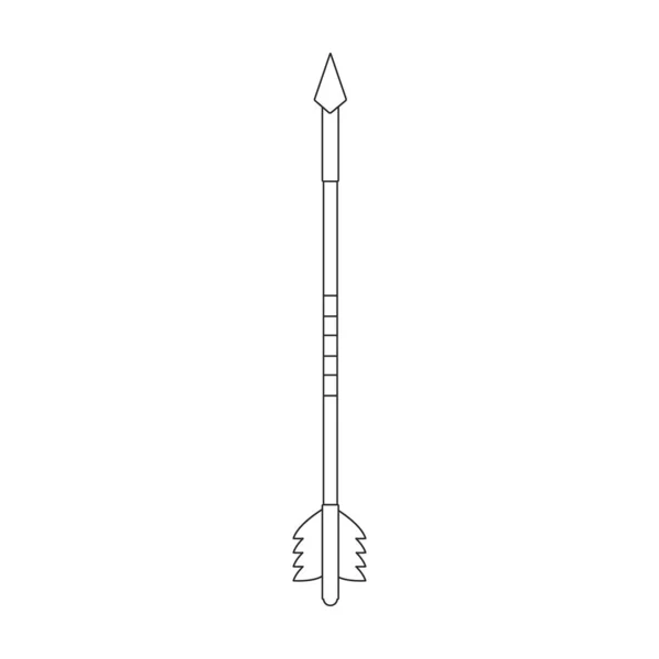 Freccia Arco Vettoriale Icon Outline Logo Vettoriale Isolato Sfondo Bianco — Vettoriale Stock