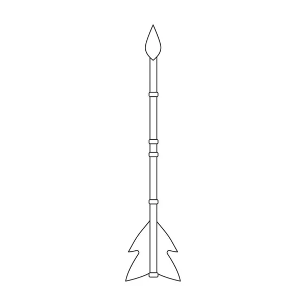 Набросок Векторного Логотипа Белом Фоне Стрелка Лука — стоковый вектор