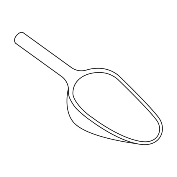 Icône Vectorielle Scoop Outline Logo Vectoriel Isolé Sur Fond Blanc — Image vectorielle