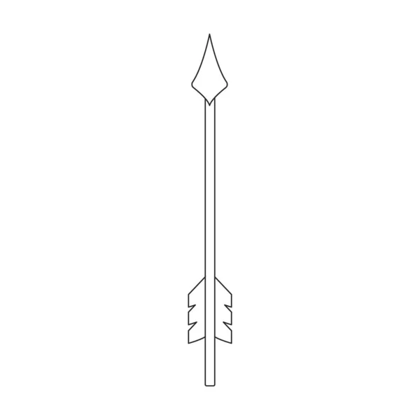 Pfeil Für Bogen Vektor Icon Outline Vektor Logo Isoliert Auf — Stockvektor