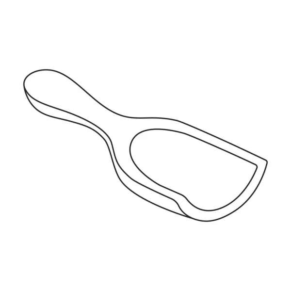 Scoop Vector Icon Outline Vector Logo Geïsoleerd Witte Achtergrond Scoop — Stockvector