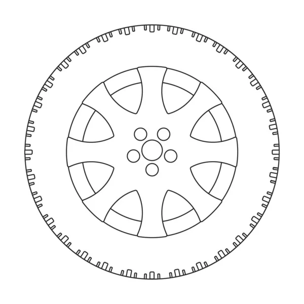 Логотип Вектора Колеса Изолирован Белом Заднем Колесе — стоковый вектор