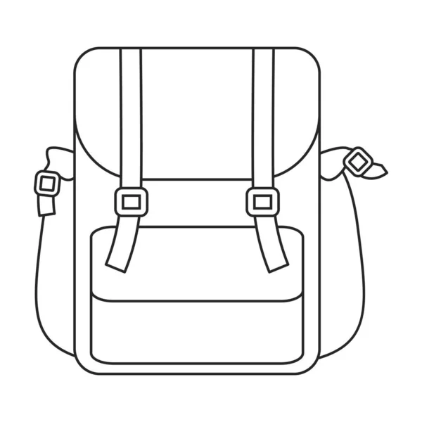 Σχολική Τσάντα Διάνυσμα Icon Outline Διάνυσμα Λογότυπο Απομονώνονται Λευκό Φόντο — Διανυσματικό Αρχείο