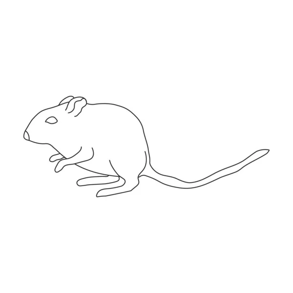 Icône Vectorielle Souris Logo Vectoriel Contour Isolé Sur Fond Blanc — Image vectorielle