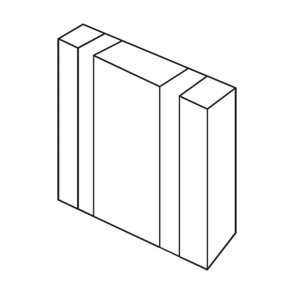 Icône Vecteur Emballage Décrivez Logo Vectoriel Isolé Sur Emballage Fond — Image vectorielle