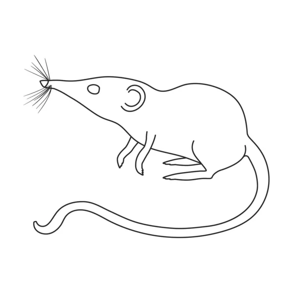 Rato Vetor Icon Outline Logotipo Vetor Isolado Fundo Branco Mouse —  Vetores de Stock