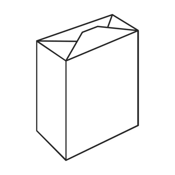 パッケージベクトルアイコン白い背景パッケージに分離されたアウトラインベクトルロゴ — ストックベクタ