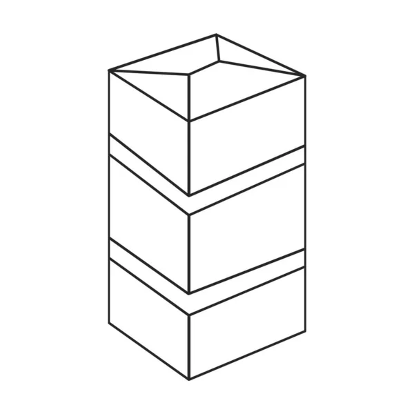 包向量图标 在白色背景图包上隔离的概要向量标识 — 图库矢量图片