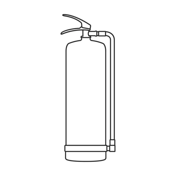 Extinguisher Vector Icon Outline Vector Logo Isolated White Background Extinguisher — Stock Vector