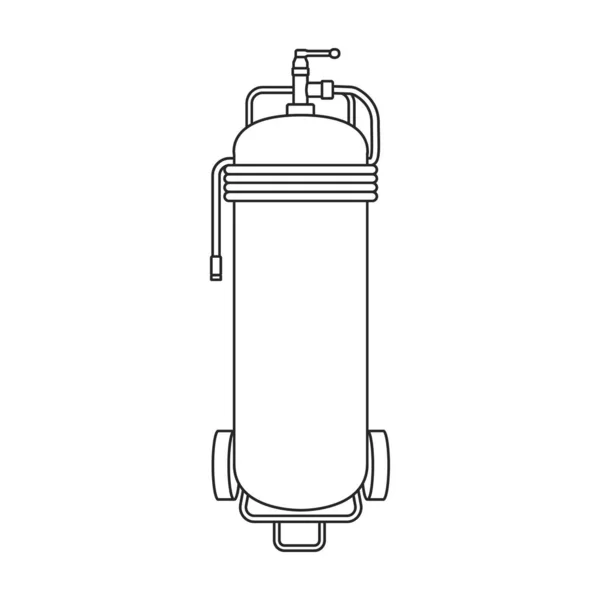 Logotipo Del Vector Del Extintor Icon Outline Aislado Sobre Extintor — Vector de stock