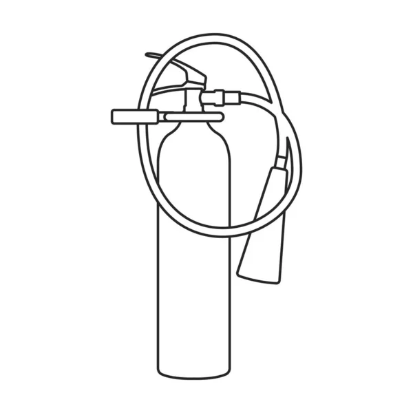 消火器ベクトルのアイコン白地消火器に分離された概要ベクトルのロゴ — ストックベクタ