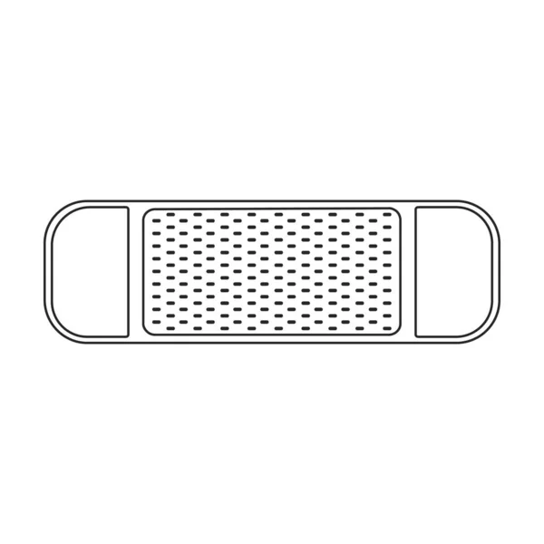 Icône Contour Vectoriel Bandage Bande Illustration Vectorielle Sur Fond Blanc — Image vectorielle