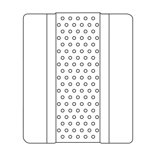 Bandage Vektor Kontur Ikon Vektor Illustration Bandage Vit Bakgrund Isolerad — Stock vektor