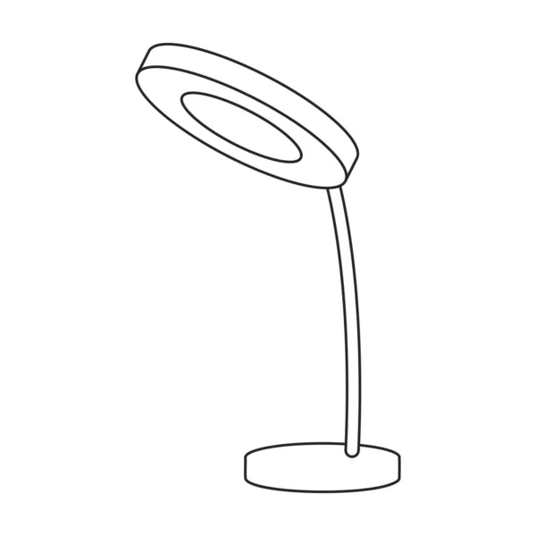 Tafellamp Vector Icon Outline Vector Logo Geïsoleerd Witte Achtergrond Tafellamp — Stockvector