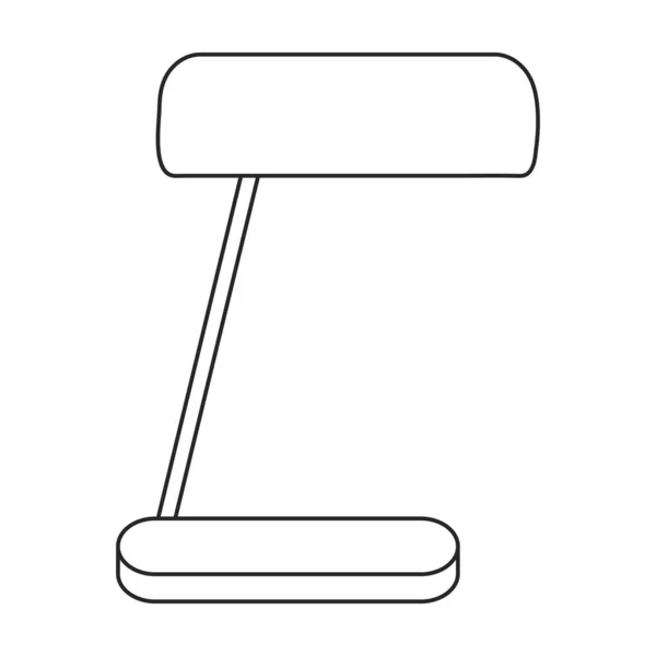 Настольная Лампа Векторный Значок Контур Векторный Логотип Изолирован Белом Фоне — стоковый вектор