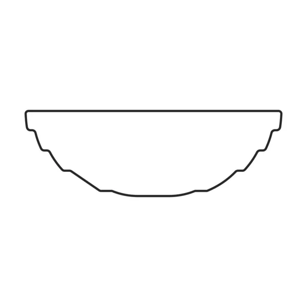 Vektorová Ikona Pánve Obrysové Vektorové Logo Izolované Bílém Pozadí Pánve — Stockový vektor