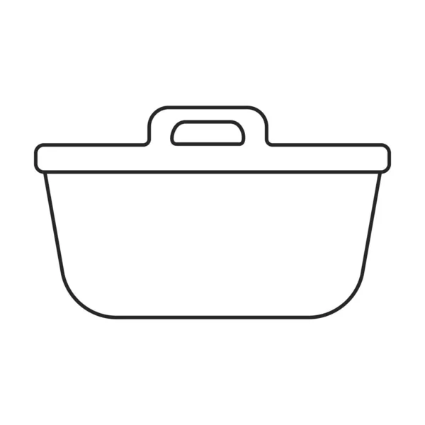 Basin Vector Icon Outline Vector Logo Isolated White Background Basin — Stock Vector