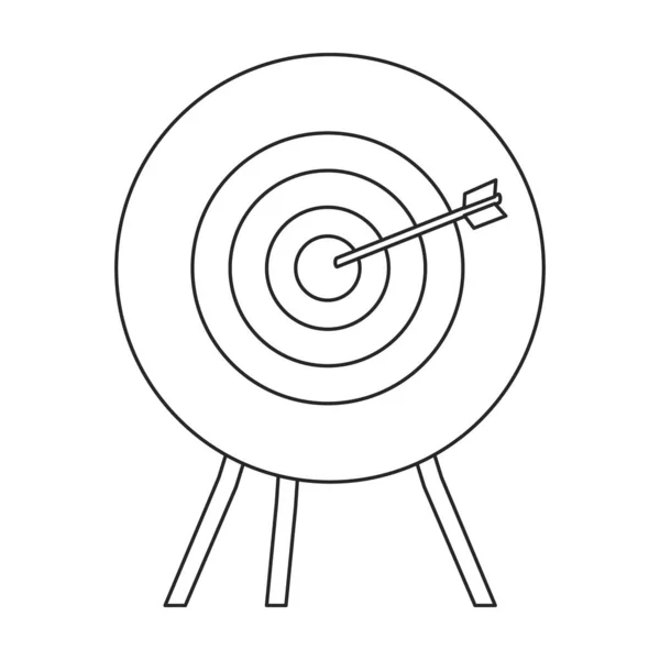 Целевой Вектор Icon Outline Логотип Вектора Изолирован Белом Фоне Цели — стоковый вектор