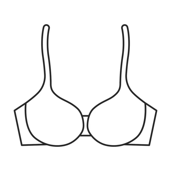 Soutien Gorge Vecteur Icon Outline Logo Vecteur Isolé Sur Soutien — Image vectorielle