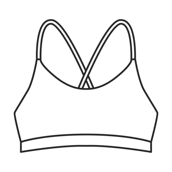 Bra矢量图标 在白色背景胸罩上隔离的轮廓矢量标识 — 图库矢量图片