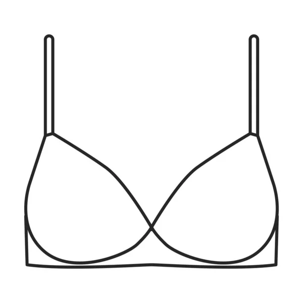 Bra Vetor Icon Outline Logotipo Vetor Isolado Sutiã Fundo Branco —  Vetores de Stock