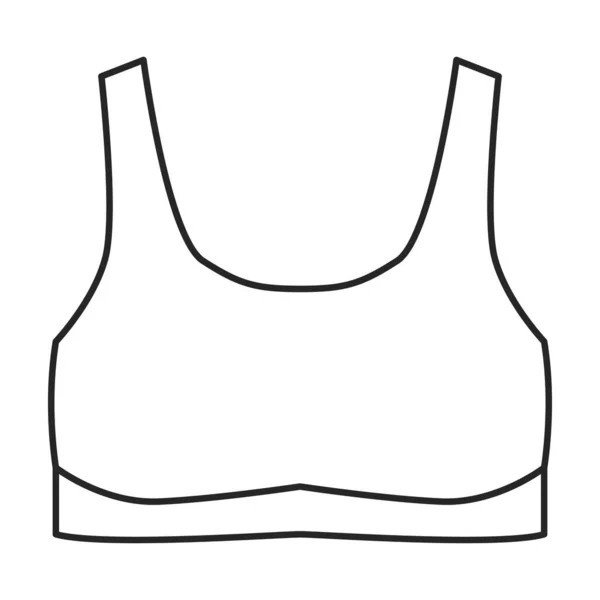 Reggiseno Vettoriale Icon Outline Logo Vettoriale Isolato Sfondo Bianco Reggiseno — Vettoriale Stock