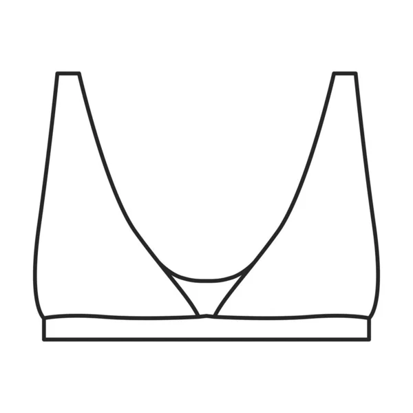 Бюстгальтер Вектор Значок Вихідний Векторний Логотип Ізольовано Білому Фоні Бюстгальтера — стоковий вектор