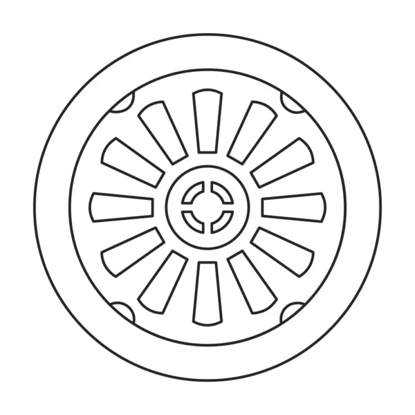 Manhole Sewer Vector Outline Icon Vector Illustration Hatch Street White — Stock Vector