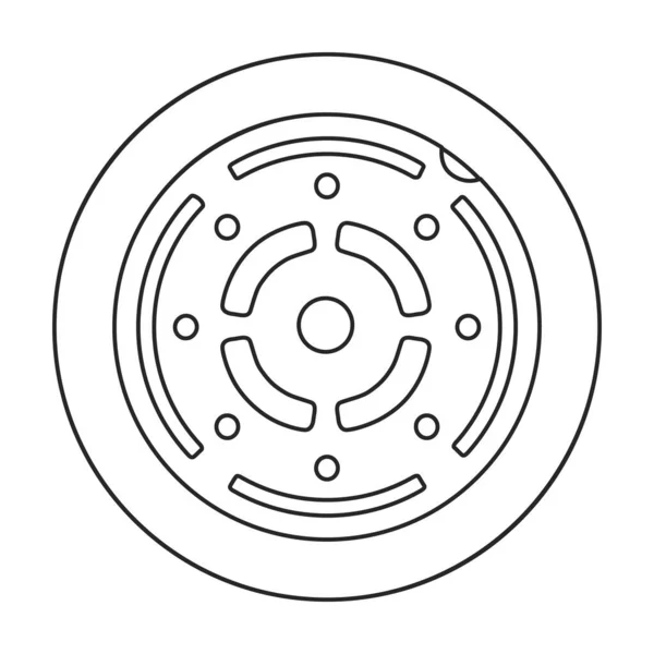 Manhole Sewer Vector Outline Icon Vector Illustration Hatch Street White — Stock Vector