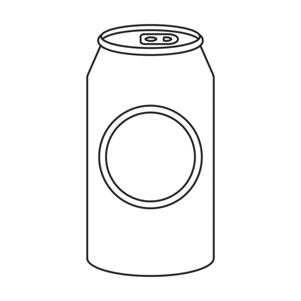 Flasche Soda Vektor Icon Outline Vektor Logo Isoliert Auf Weißem — Stockvektor