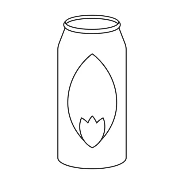 Botella Soda Vector Icon Outline Logotipo Del Vector Aislado Botella — Vector de stock