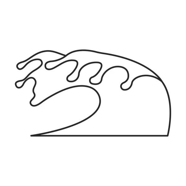 Splash Vetor Icon Outline Logotipo Vetor Isolado Fundo Branco Respingo — Vetor de Stock