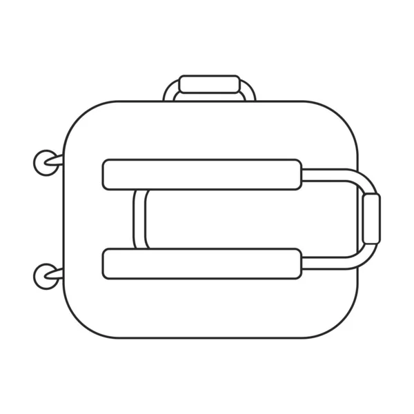 Bavul Vektör Simgesi Karikatür Vektör Logosu Beyaz Arkaplan Valizine Izole — Stok Vektör