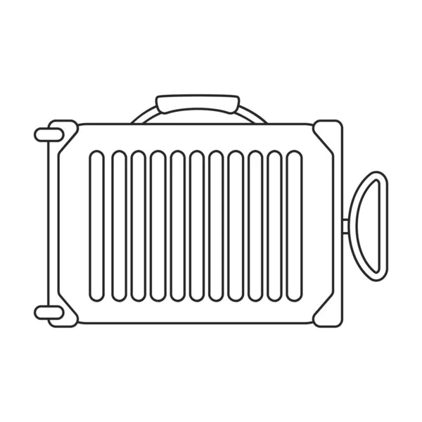 Mala Vetor Icon Cartoon Logotipo Vetor Isolado Mala Fundo Branco —  Vetores de Stock